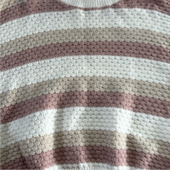 Hollister Size Small Pink and White Striped Sweater. - Picture 3 of 6